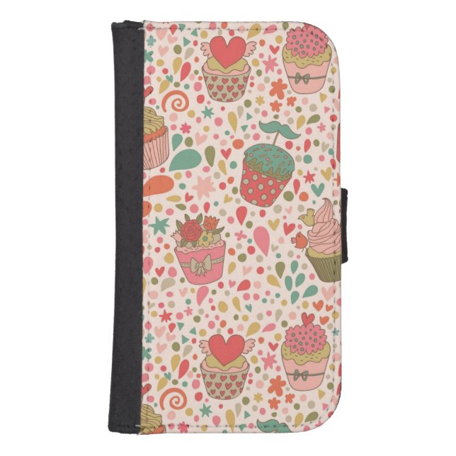 Sweet pattern samsung galaxy wallet case (Front)