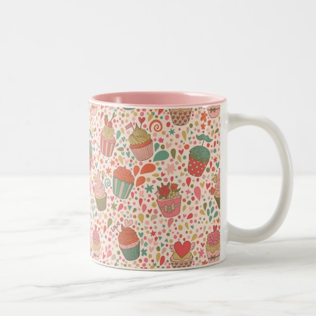 Sweet pattern Two-Tone coffee mug (Right)