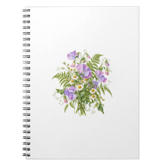Sweet Pea and Chamomile Spring Garden Notebook