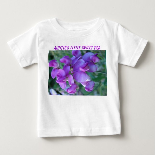 Sweet Pea, Auntie's Little Sweet Pea Baby T-Shirt (Front)