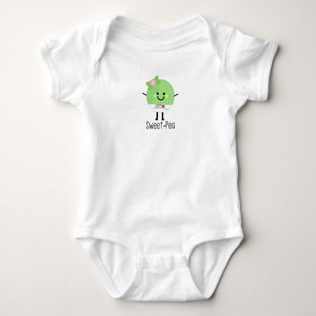 Sweet Pea Baby Girl Baby Bodysuit (Front)