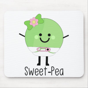 Sweet Pea Baby Girl Pea Mouse Pad