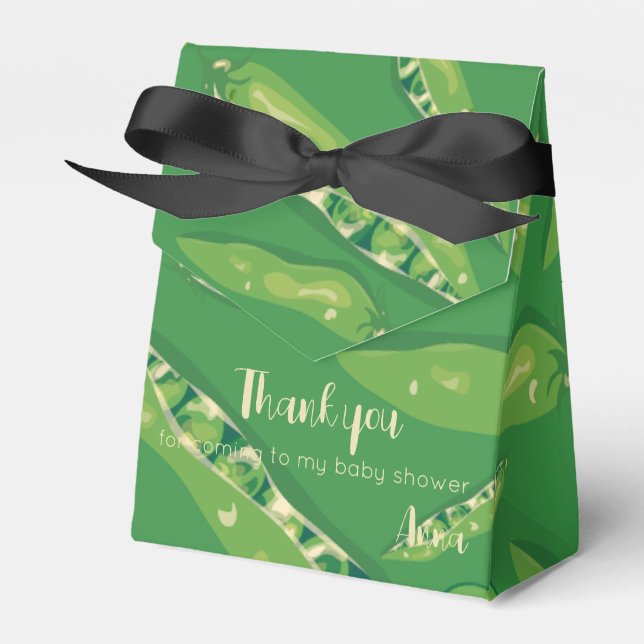 Sweet pea baby shower theme Favor Box (Front Side)
