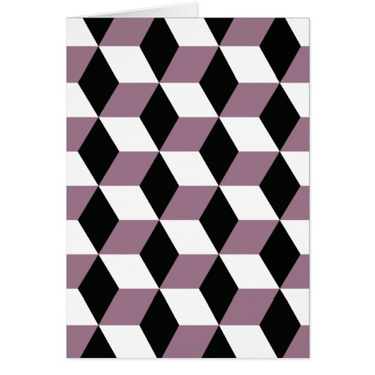 Sweet Pea, Black & White 3D Cubes Pattern Cards (Front)