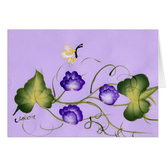 Sweet Pea Blossom and Butterfly (Front Horizontal)