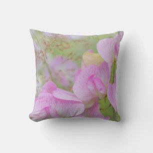 Sweet Pea Blossoms   Seabeck, WA Throw Pillow