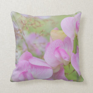 Sweet Pea Blossoms   Seabeck, WA Throw Pillow