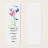 Sweet Pea Bookmark (Front & Back)