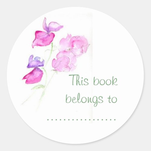 Sweet Pea Bookplate