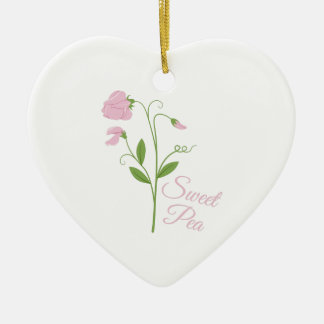 Sweet Pea Ceramic Ornament