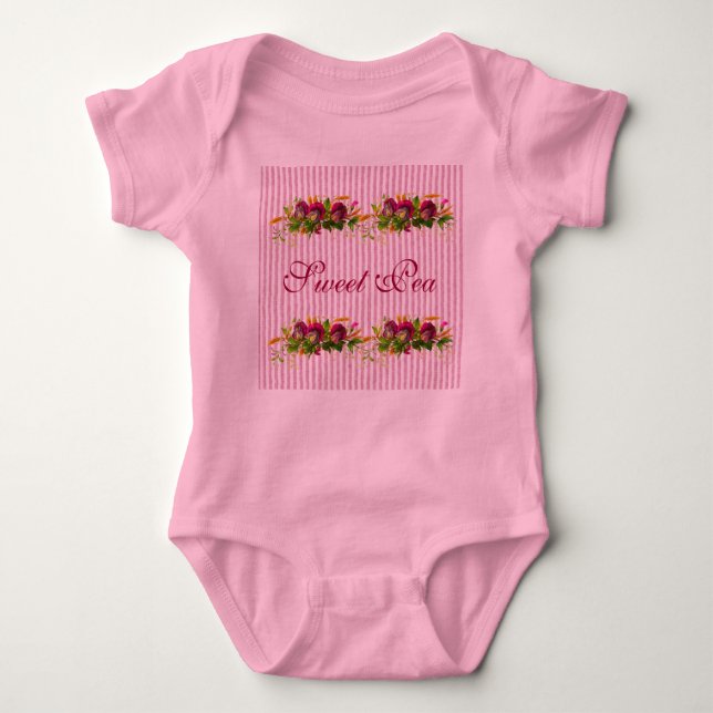 Sweet Pea Crawler Baby Bodysuit (Front)