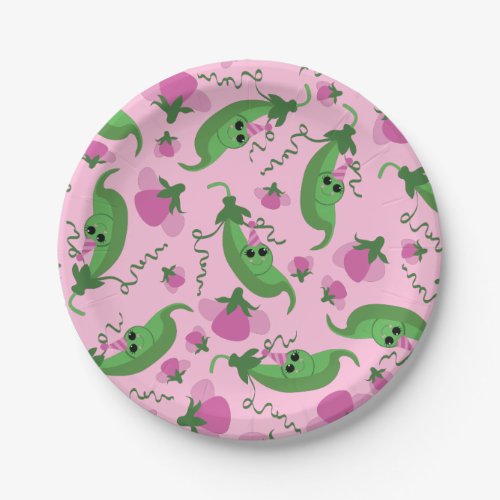 Sweet Pea Cute 1st Birthday Party Paper Plates