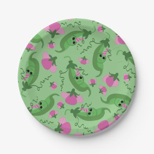 Sweet Pea Cute 1st Birthday Party Paper Plates