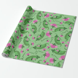 Sweet Pea Cute 1st Birthday Party Wrapping Paper
