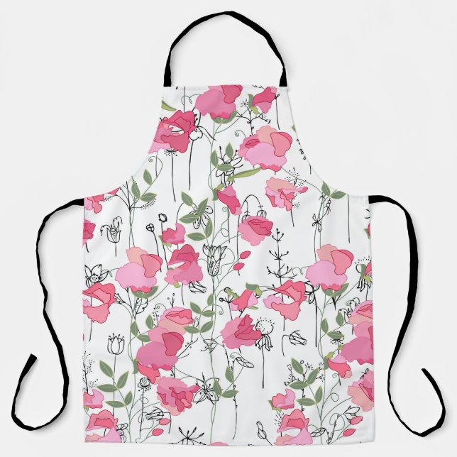 Sweet Pea: Floral Summer Texture. Apron (Front)
