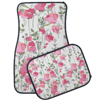 Sweet Pea: Floral Summer Texture. Car Floor Mat