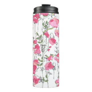Sweet Pea: Floral Summer Texture. Thermal Tumbler
