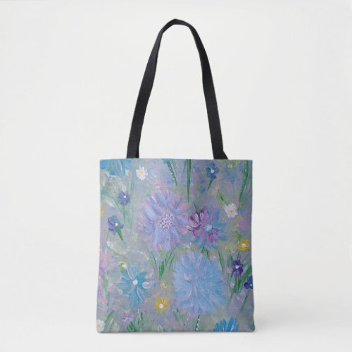 Sweet Pea Floral Tote Bag