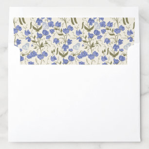 Sweet Pea Floral Wedding Envelope Liner