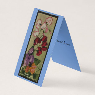 Sweet Pea Flowers Antique Seed Packet Print Card
