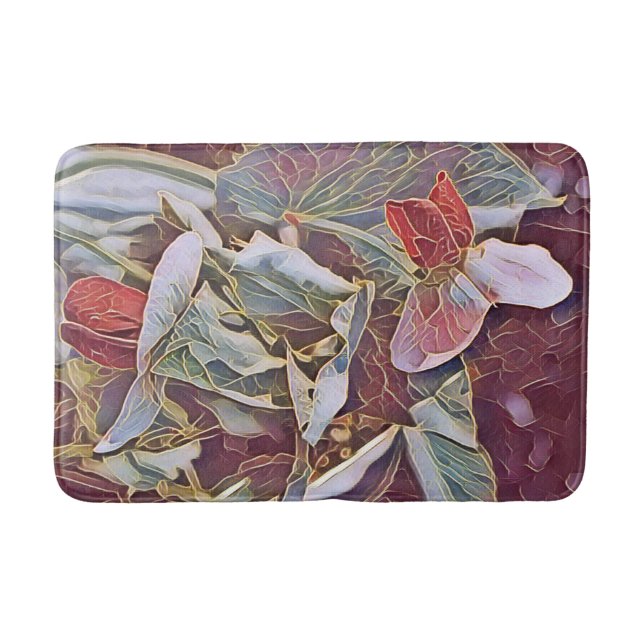 SWEET PEA FLOWERS   BATH MAT (Front)