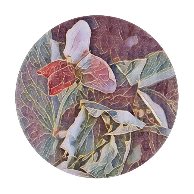 SWEET PEA FLOWERS   CUTTING BOARD (Front)