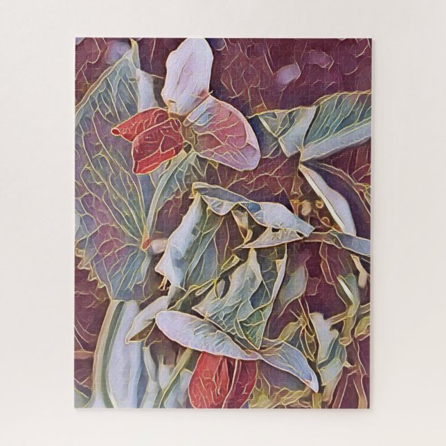 SWEET PEA FLOWERS   JIGSAW PUZZLE (Vertical)