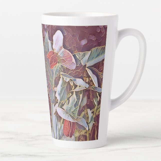 SWEET PEA FLOWERS   LATTE MUG (Right)
