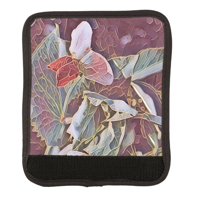 SWEET PEA FLOWERS  LUGGAGE HANDLE WRAP (Front)