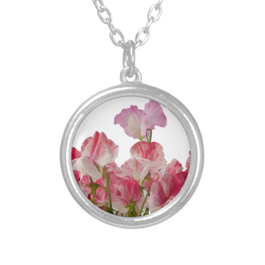 Sweet Pea Flowers Necklace | Zazzle.com