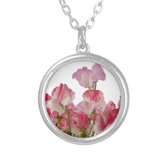 Sweet Pea Flowers Necklace (Front)