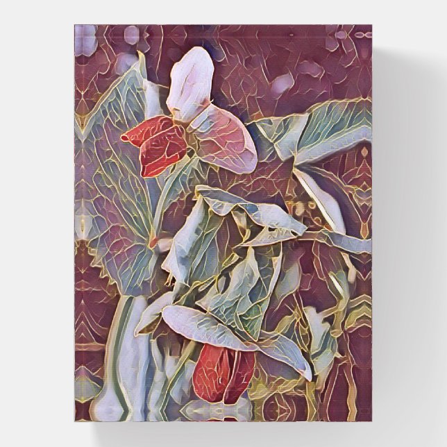 SWEET PEA FLOWERS  PAPERWEIGHT (Vertical)