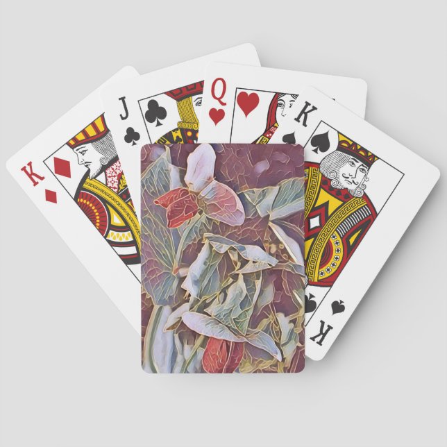 SWEET PEA FLOWERS   POKER CARDS (Back)