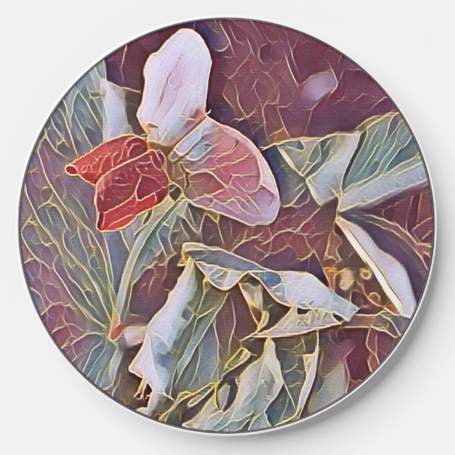 SWEET PEA FLOWERS  WIRELESS CHARGER  (Front)