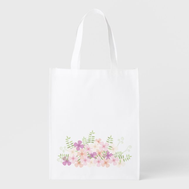 Sweet Pea Foldable Shopping Bag (Front)