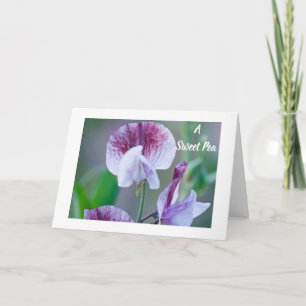 **SWEET PEA** FOR A **SWEET AUNT** ON BIRTHDAY CARD