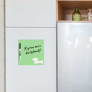 Sweet Pea Green Dachshund Erasable Note Board