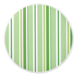Sweet Pea Green Striped Stripes Dresser Ceramic Knob