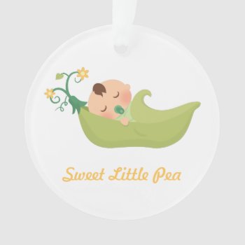 Sweet Pea In A Pod Baby Boy Nursery Room Decor Ornament by RustyDoodle at Zazzle
