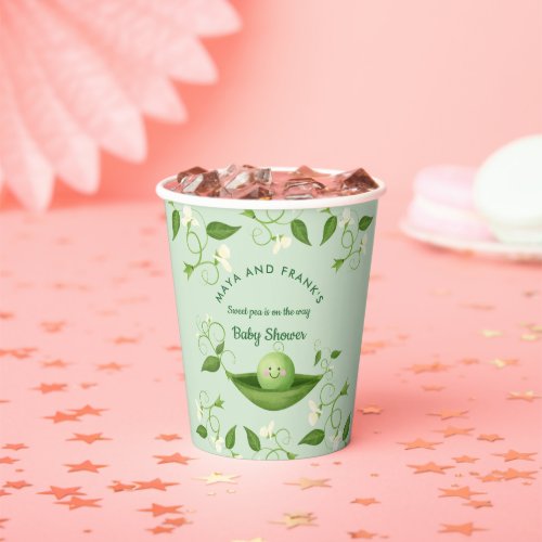 Sweet Pea in a Pod Baby Shower    Paper Cups