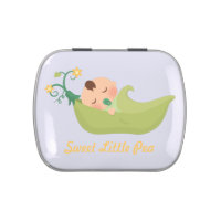 Sweet Pea in a Pod Boy Baby Shower Party Treats Candy Tin