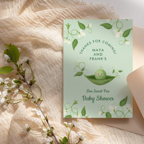 Sweet Pea in a Pod Gender Neutral  Thank You Card
