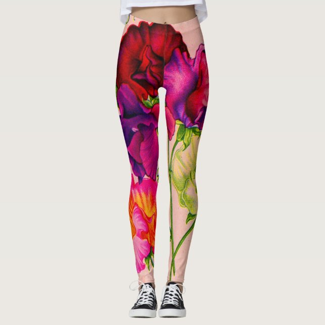 sweet pea in purple and pink leggings (Front)