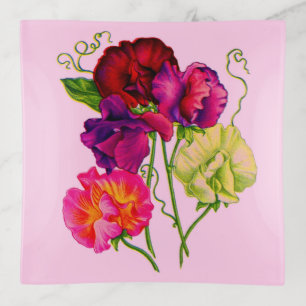 sweet pea in purple and pink trinket tray