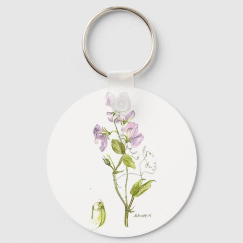 sweet pea keychain