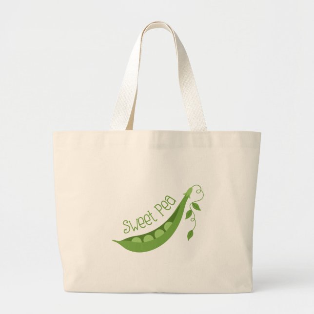 Sweet Pea Large Tote Bag (Front)