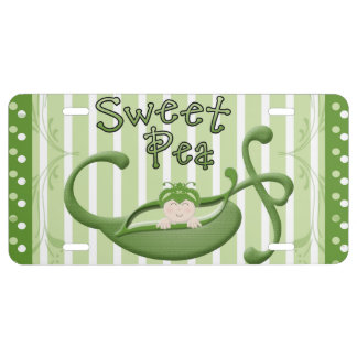 Sweet Pea License Plate