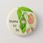 Sweet Pea Mama To Be Button at Zazzle