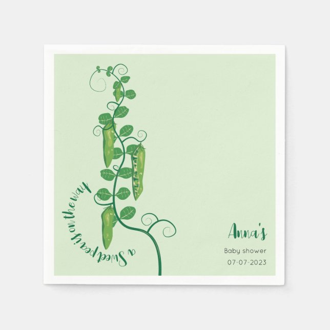 Sweet pea napkins (Front)
