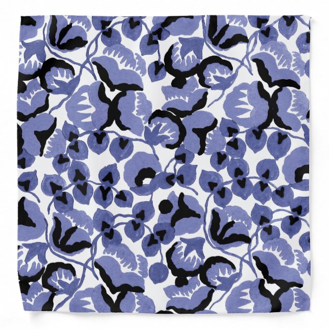 Sweet Pea (Periwinkle) Fine Art Bandana (Front)